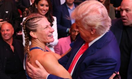 Kayla Harrison Celebrates UFC Championship with Trump in a Surreal Moment Outside the Octagon